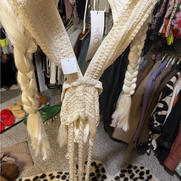 PatBO Ivory Fringe Deep-V Maxi Dress - Picture 5 of 7